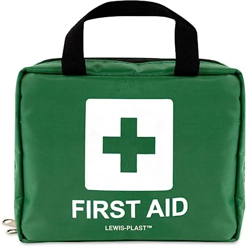 LEWIS-PLAST Kit de primeros auxilios de primeros auxilios de Lewis-Plast Saco de primeros auxilios kit que cumple con los estándares europeos