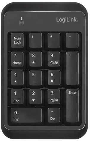 Logilink ID0201 - Keyppad inalámbrico (BT v5.1), Color Negro