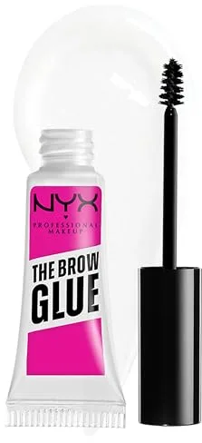 NYX Professional Makeup Fijador de Cejas Larga Duración 16 Horas The Brow Glue, Fórmula Vegana, Gel Transparente