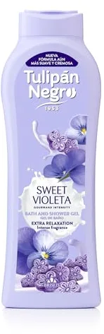 Tulipán Negro - Gel de Baño Sweet Violeta, Nutritivo e Hidratante, Gel de Ducha con Fragancia Floral Dulce, 650 ml