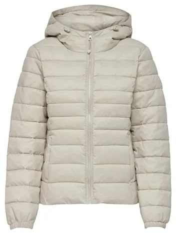 ONLY Chaqueta acolchada para mujer, Piedra pumice., L