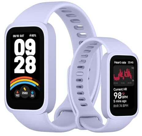 XIAOMI Smart Band 9 Active - Pulsera de Actividad, autonomía de hasta 18 días, Pantalla TFT de 37mm con tasa de refresco de 60 Hz, 5ATM, Android/iOS, Morado