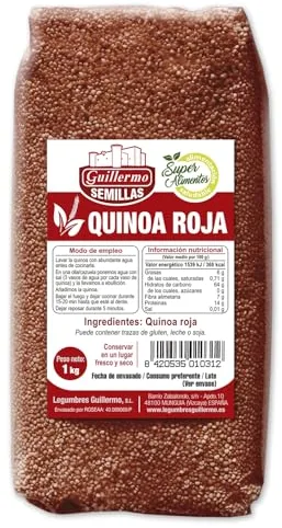 Guillermo | Quinoa roja - Paquete 1 kg. | Variedad con menos grasas y más carbohidratos | Recomendada para deportistas