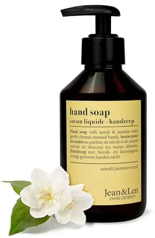 Jean & Len Jabón de Manos Neroli & Jazmín, para una limpieza suave, aroma envolvente, sin parabenos ni silicona, vegano, 250 ml
