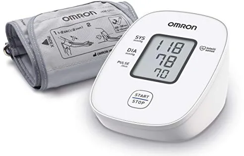 OMRON X2 Basic Tensiómetro de Brazo digital, medición precisa de la presión arterial y el pulso, validado clinicamente, 1 Unidad (Paquete de 1)