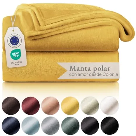 Blumtal - Manta Polar (150 x 200 cm, Certificado Öko-Tex®, Manta para sofá, Manta Polar Gruesa, esponjosa, Suave y cálida