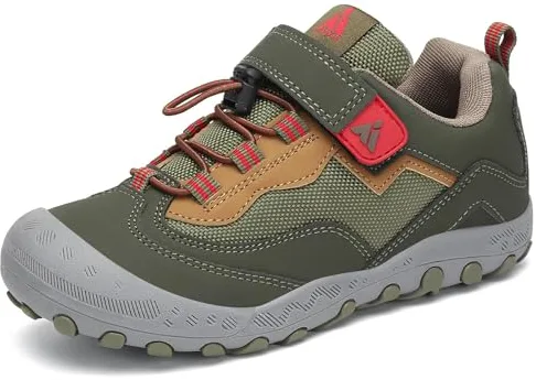 Mishansha Niños Zapatillas de Senderismo Transpirable Antideslizante Zapatos para Correr Unisex Calzado Deportivo Exterior, Verde 32 EU