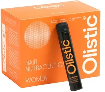 Olistic - WOMEN, Complemento Alimenticio Anticaída de Cabello, Ingredientes Naturales, con Vitaminas y Extractos Vegetales, Previene la Caída del Pelo, Vegano, Sin Gluten, Mujer - 28 Ampollas