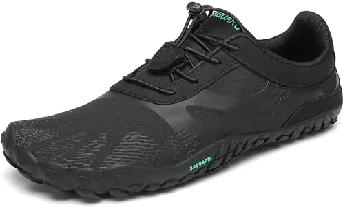 SAGUARO Hombre Mujer Minimalistas Zapatillas de Trail Running Ligeras y Respirable Zapatos Descalzos Gym Playa Calzado de Deportes Acuaticos para Correr Senderismo, Negro 43 EU