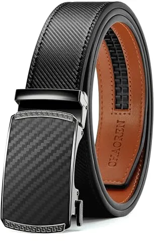 CHAOREN Cinturones Hombre - Cinturón Hombre Cuero sin Agujeros Ancho 35mm - Encaja en Cualquier Lugar