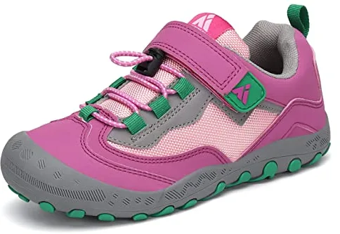 Mishansha Botas de Senderismo Niña Cómoda Zapatos de Correr Niño Ligero Calzado montaña Correr Rosa 28