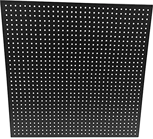 Home It® Work panel de herramientas de metal 40x40 cm negro – panel perforado de pared para taller – soporte mural para herramientas – organización robusta y duradera
