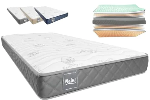 Don Descanso - Colchón 120x200 Viscoelastico Mulhacen DualSense, Altura ± 15cm. Multicapa con Núcleo GravityFoam, Firmeza Alta, Doble Cara Invierno/Verano, Transpirable. Fabricado en España, Gris