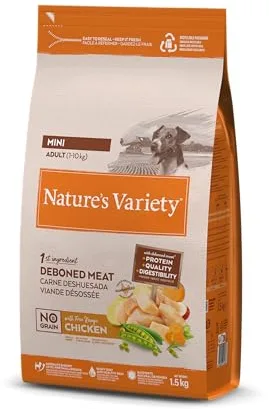 Nature's Variety No Grain Pienso para Perros Adultos con Mini con Pollo - 1,5kg