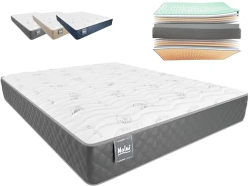 Don Descanso - Colchón 140x200 Viscoelastico Mulhacen DualSense, Altura ± 26cm. Multicapa con Núcleo GravityFoam, Firmeza Alta, Doble Cara Invierno/Verano, Transpirable. Fabricado en España, Gris