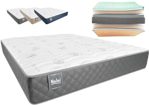 Don Descanso - Colchón 150x200 Viscoelastico Mulhacen DualSense, Altura ± 26cm. Multicapa con Núcleo GravityFoam, Firmeza Alta, Doble Cara Invierno/Verano, Transpirable. Fabricado en España, Gris