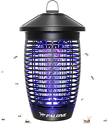 PALONE Lampara Antimosquitos 4500v 20w UV, Antimosquitos Electrico, Atrapa Moscas Alcance Efectivo 100 M² para Interior y Exterior