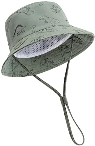 DRESHOW Unisexo Bebé Niña Niño Sombrero de Sol Verano Algodón Ajustable Pescador Gorra Protección de Sol Anti UV Para Exteriores/Natación/Playa/Piscina UPF 50+