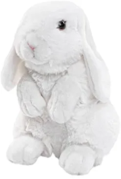 Uni-Toys - Conejo de Aries blanco - 19 cm (altura) - Conejo, animal del bosque - peluche
