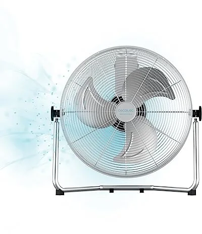 Cecotec Ventilador Industrial EnergySilence 4100 Pro. 100 W, 3 Aspas Metálicas de 18" de diámetro, Motor de Cobre, 3 Velocidades, Inclinación ajustable, Sistema de Seguridad