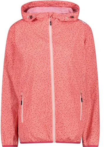 CMP Chaqueta de Mujer con Capucha para Lluvia, Coral, XXL