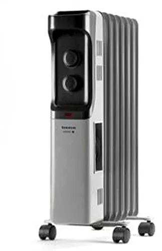 Taurus - Radiador de aceite Alpatec New Dakar 1500W, 7 Elementos, 3 Intensidades, Termostato Regulable, Protección Antivuelco y Sobrecalentamiento, Bajo Consumo, Hasta 15m2, Temporizador, Gris