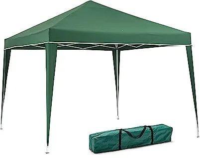 KG KITGARDEN - Carpa Plegable 3x3m para Jardín, Incluye Piquetas y Bolsa de Transporte, Verde