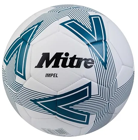 Mitre Impel L30P Football, Highly Durable, Shape Retention, White/Green, 4