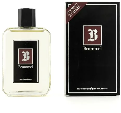 BRUMMEL - Clásica 250 ml, Eau de Toilette Masculina, Agua de Colonia Hombre, Perfume Elegante y Sofisticado, Aroma Cítrico Especiado, Fragancia Fresca de Larga Duración