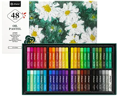 Artecho Pasteles para Pintar 48 Colores, Oil pastel, Pasteles al Oleo, Ideal para Pintar y Dibujar.