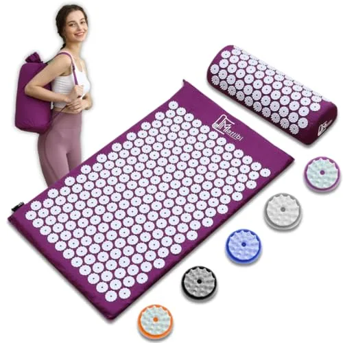 Tapete de acupresión para masaje y alivio del dolor, juego de tapete de agujas para relajación, Yantramatte con púas para meditación