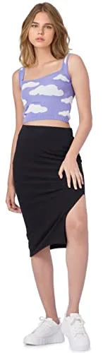 ONLY ONLEMMA Slit Skirt Noos Falda, Black, S para Mujer