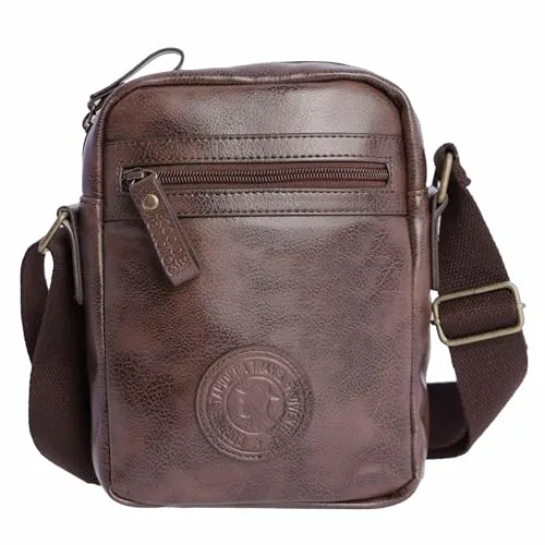 Coronel Tapioca - Bandoleras Hombre - Bolso Hombre - Bolso hombre bandolera - Bolso Bandolera hombre - Bandolera piel hombre para uso diario, casual, viaje o negocios