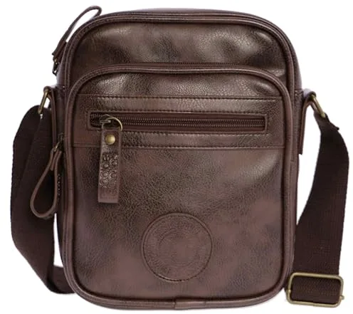 Coronel Tapioca - Bandoleras Hombre - Bolso Hombre - Bolso hombre bandolera - Bolso Bandolera hombre - Bandolera piel hombre para uso diario, casual, viaje o negocios