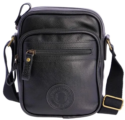 Coronel Tapioca - Bandoleras Hombre - Bolso Hombre - Bolso hombre bandolera - Bolso Bandolera hombre - Bandolera piel hombre para uso diario, casual, viaje o negocios