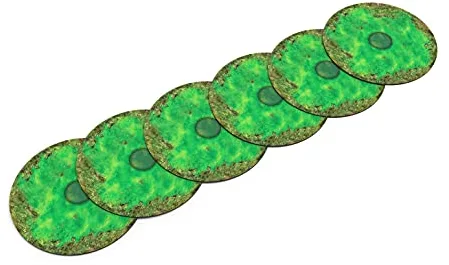 Zonas de Goma Compatible con Warhammer 40k 7.6" - Cráter - 6 Unidades