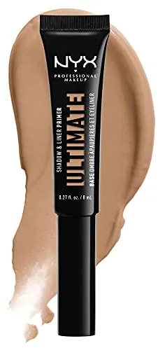 NYX Professional Makeup Prebase Ultimate para sombras y lápiz de ojos, con vitamina E, Fórmula vegana, Medium Deep