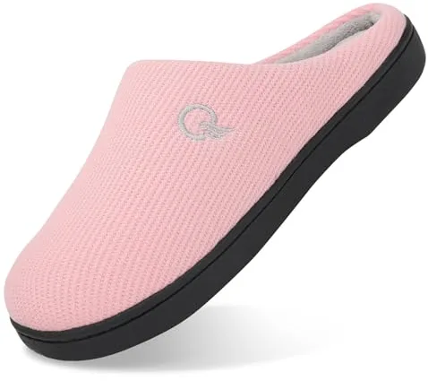 Mishansha Invierno Pantuflas Mujer Zapatillas de Casa Mujers Slippers Memory Foam CáLido Antideslizantes Interior Al Aire Libre Zapatilla de Estar Rosa 42/43