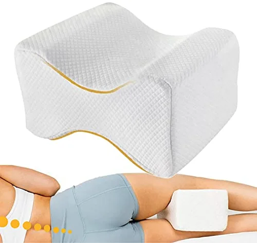 OrtoPrime Almohada Ortopédica Piernas y Rodillas Confort Cojín Piernas para Dormir de Lado - Almohada para Rodillas Libera la Presión Alivia la Tensión y Corrige la Espalda - Efecto Memoria