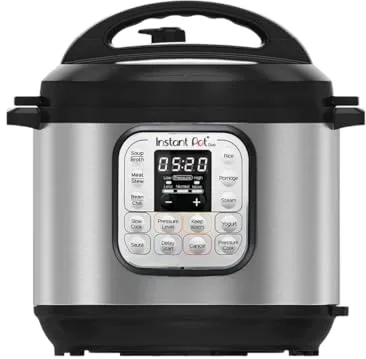 Instant Pot Duo Olla Inteligente 7 en 1, Olla a Presión, de Cocción Lenta, Arrocera, Sartén, Yogurtera, Vaporera y Calentador de alimentos - 3L, Acero inoxidable