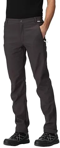 Regatta Pantalón de Senderismo Geo II Softshell para Hombre, Impermeable, Cortavientos y con múltiples Bolsillos, Actividades al Aire Libre, Caminatas, Senderismo y Acampada