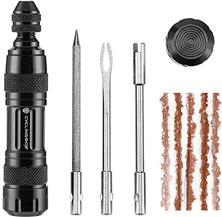 Kit de reparación de Ruedas Kit de Herramientas Tubeless Kit de Herramientas de reparación de neumáticos para Bicicleta de Carretera Bicicleta de Montaña Vacuum Tire Repair Rubber Strip