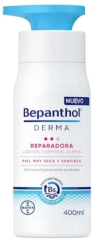 BEPANTHOL Crema Hidratante Corporal Piel Seca - Derma Reparadora Loción - Hidratación Inmediata y Duradera para la Piel Muy Seca y Sensible - Uso Diario - 400 ml - Sin Perfume Ni Colorantes
