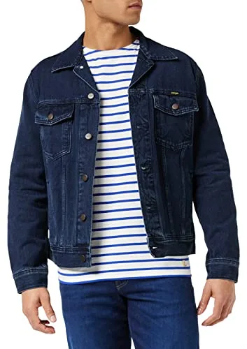 Wrangler Chaqueta vaquera auténtica para hombre Coalblue Stone, Coalblue Stone, L