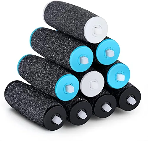 Jorest [10/20 Piezas] Recambio Compatible con Scholl Velvet Smooth Lima Electrico, 3 Tipos de Rugosidad, Rodillo para Lima Pies Electronica, Set Pedicura Quita Dureza y Callos