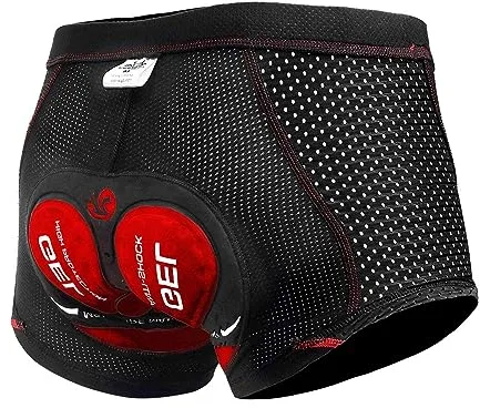 X-TIGER Hombres Ropa Interior de Bicicleta con 5D Gel Acolchado MTB Boxer Ciclismo Pantalones Cortos