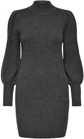 Only Vestido de Punto Femenino ONLKATIA Vestido Largo, Gris Oscuro, M
