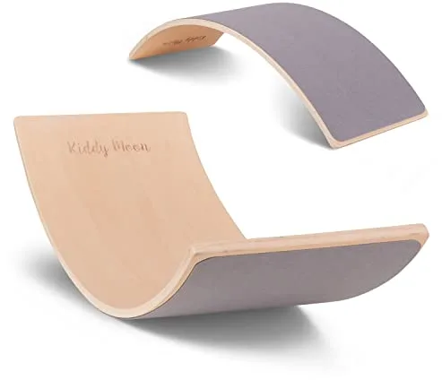 KiddyMoon Tabla De Equilibro Para Niños Montessori BB-002, Natural