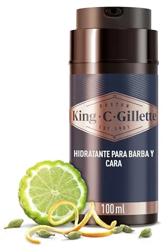 King C. Gillette Crema Hidratante Para Cara y Barba Con Vitamina B3 Y Complejo B5 100ml