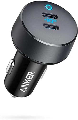Anker Cargador de Coches USB C 40 W y 2 Puertos PowerIQ 3.0 y Power Delivery, PowerDrive III Duo para iPhone12/12 Pro/11/11 Pro/11 Pro MAX/XR/XS/MAX/X, Galaxy S10/S9, Pixel, iPad Pro, etc.
